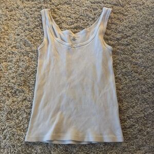 Brandy Melville White Ribbed Tank Top